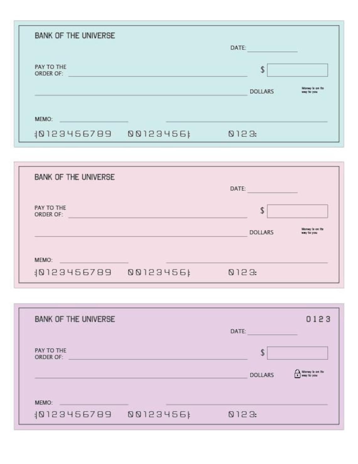LOA - Printable Blank Checks - Etsy