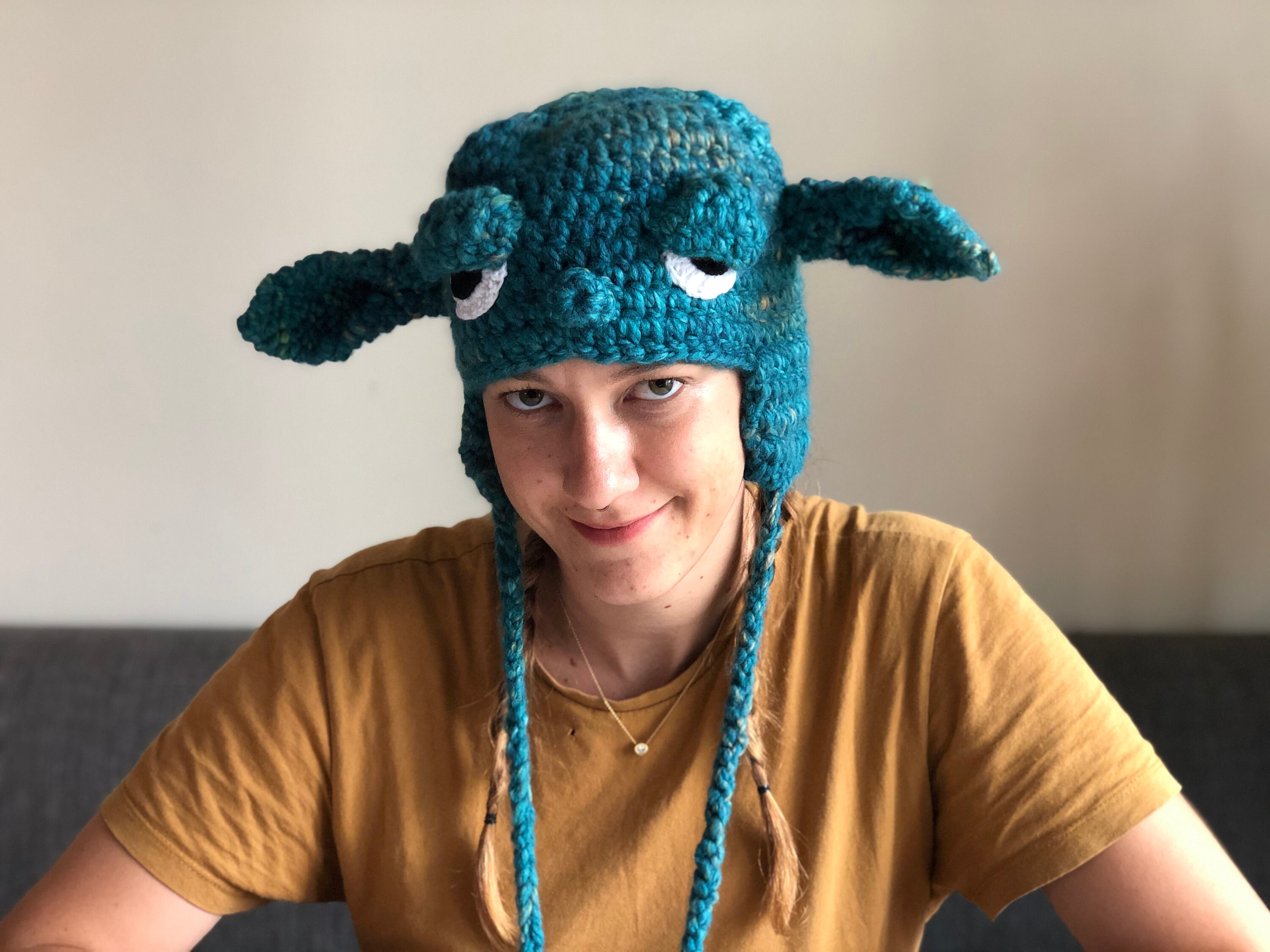 Cute Crochet Monster Hat Fits 12yr - Etsy