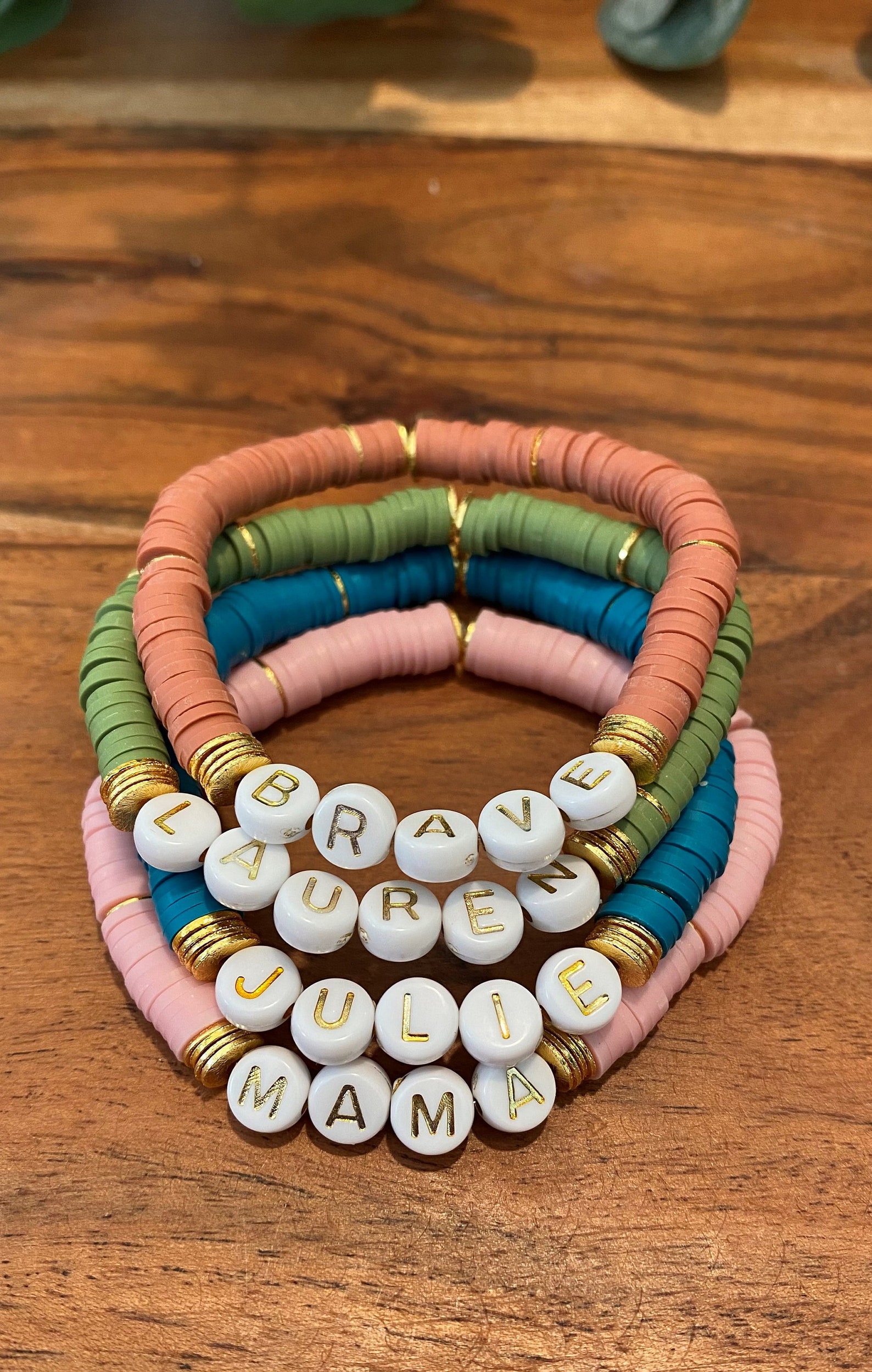 Heishi Perle Armband Scheibenperlen Benutzerdefinierte Etsy