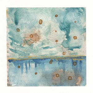 Dipinto astratto originale fatto a mano firmato, arte murale con tecnica mista ad acquerello, accento domestico unico, regalo da collezione dipinto a mano OOK