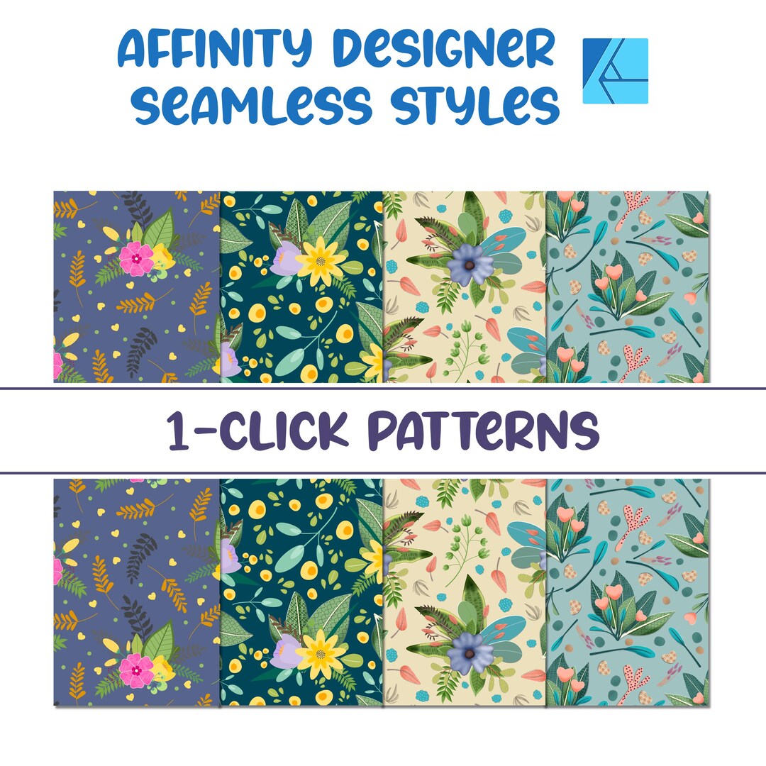 Floral Seamless Pattern Styles for Affinity Designer (digital Download ...