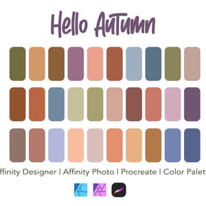 Hello Autumn Color Palette Bundle: 30 Colors for Affinity & Procreate (Digital Download)