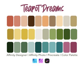 Affinity Designer Color Palette Bundle | Lichen Mist | Color Swatches ...