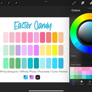 Affinity Designer Color Palette Bundle | Easter Candy | Color Swatches ...