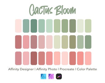 Affinity Designer Color Palette Bundle | Lichen Mist | Color Swatches ...