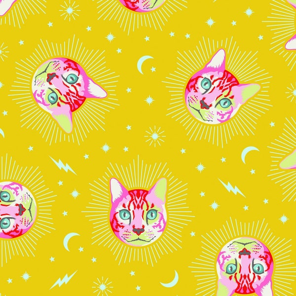 Curiouser and Curiouser Cheshire in Wonder by Tula Pink for Free Spirit Fabric by the Yard