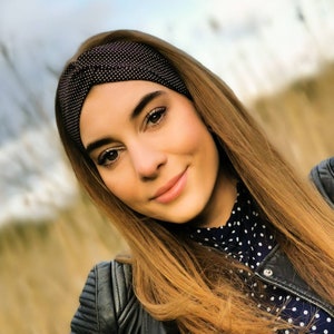 Summer Hairwear Polka Dot Printed Wide Headband for Women Hair Accessories,Orange Summer Hairwear Polka Dot Printed Wide Headband for Women Hair Accessories,Orange