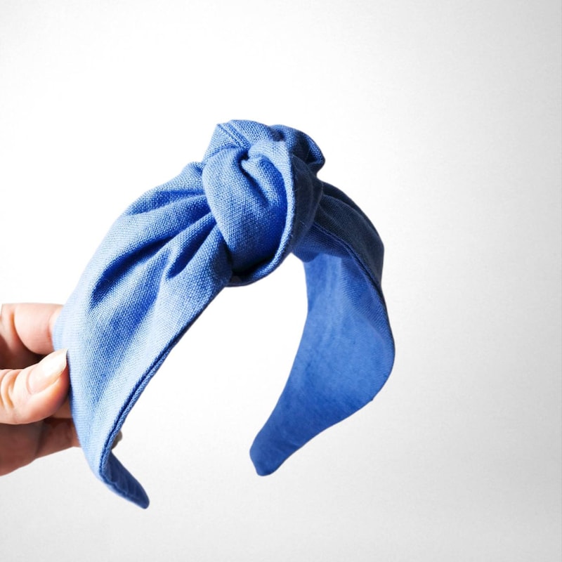 Striped Headband Blue