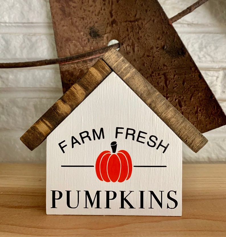 Farm Fresh Pumpkin Wood House/farm Fresh Pumpkins/fall Wooden - Etsy