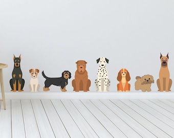 Dog wall decals, Grooming Wall Decor, Veterinary Decals, Pet Lover Gift, Pet Shop Dog House Wall Vinyl Decal, Pet Wall Vinyl Decal 1294ES