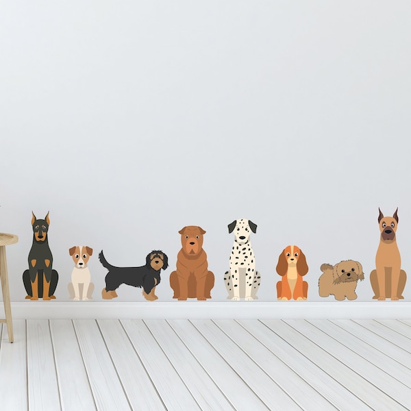 Dogs Wall Decals Etsy