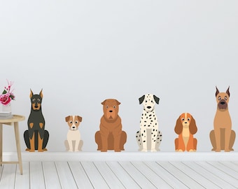 Dog wall decals, Grooming Wall Decor, Veterinary Decals, Pet Lover Gift, Pet Shop Dog House Wall Vinyl Decal, Pet Wall Vinyl Decal 1123ES