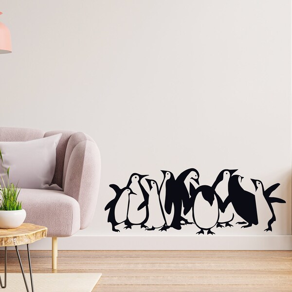 Penguin Wall Decals Etsy