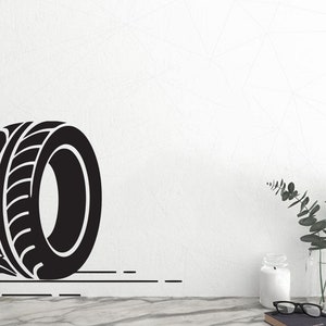 Tires Wall Vinyl Sticker Art Garage Wall Decor Wheels Wall Decal Tyres ...