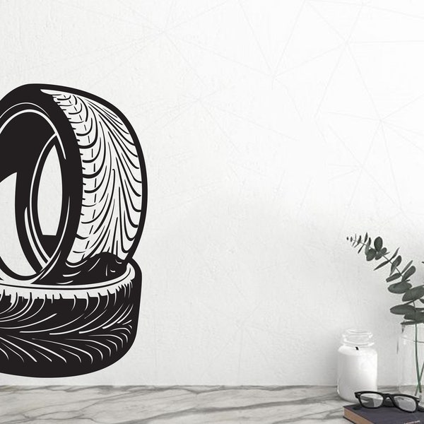 Tires wall Vinyl Sticker Art Garage wall decor Wheels Wall Decal Tyres wall stickers Race Car Wheel Auto Motorcycle Sport Nursery Room 254ES