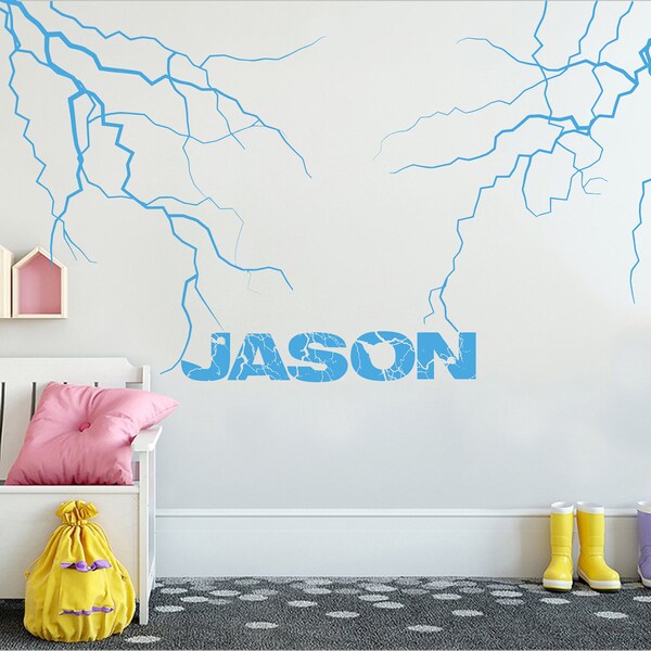 Lightning Storm Wall Mural Etsy