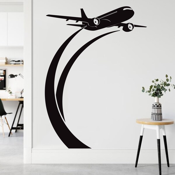 Airplane Wall Decals Etsy