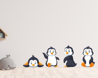 Penguins wall decal Penguins Set Wall Art Animals Wall vinyl Stickers Arctic Animals wall Sticker Decor Nursery Wall Art Penguin Murals 1769