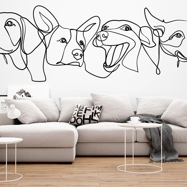Dogs Wall Decals Etsy