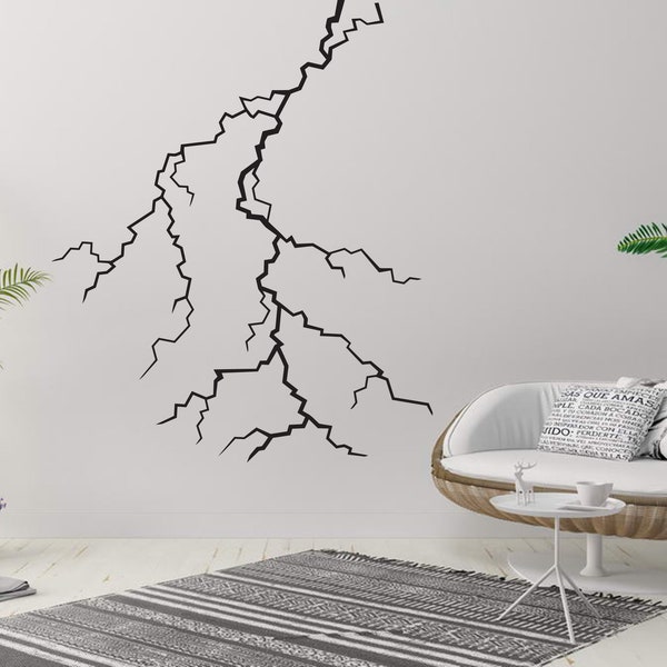 Lightning Storm Wall Mural Etsy