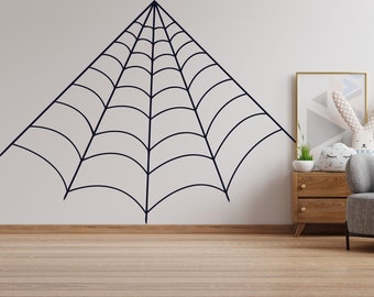 Spider Web Wall Decal Decor Drôle Effrayant Vinyle Art Décor toile d’araignée Wall Sticker Nursery Kids Room Decor Halloween Spooky Web decal 1462ES