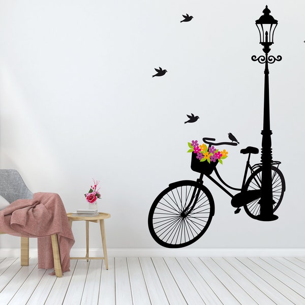 Bike Wall Decal Etsy