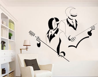 Punk Band Decal Punk Wall Decal Music wall decal Music stickers Microphone wall art music Musician Decoration Music Studio Wall vinyl 649ES