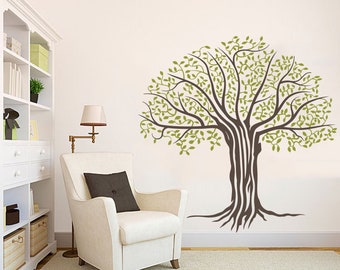 Tree Wall Art decor Kids Room, Tree wall decals, Tree mural stickers, Kids interior home decoration, Living room kids son mom gifts 1024ES