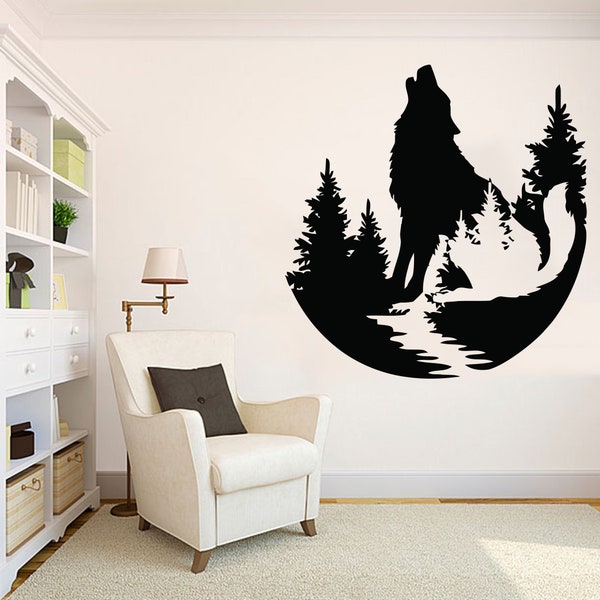 Wolf Wall Decal - Etsy