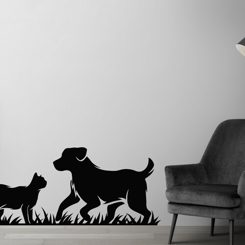 Dog Cat Wall Decals Grooming Wall Decor Veterinary Decals Etsy