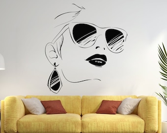 Woman Face Beautiful Beauty Power Proud Wall Art Woman Vinyl Wall Art Decal Sticker Gifts Her Girl Wall Decal Boutique Wall Art Decor 1103ES