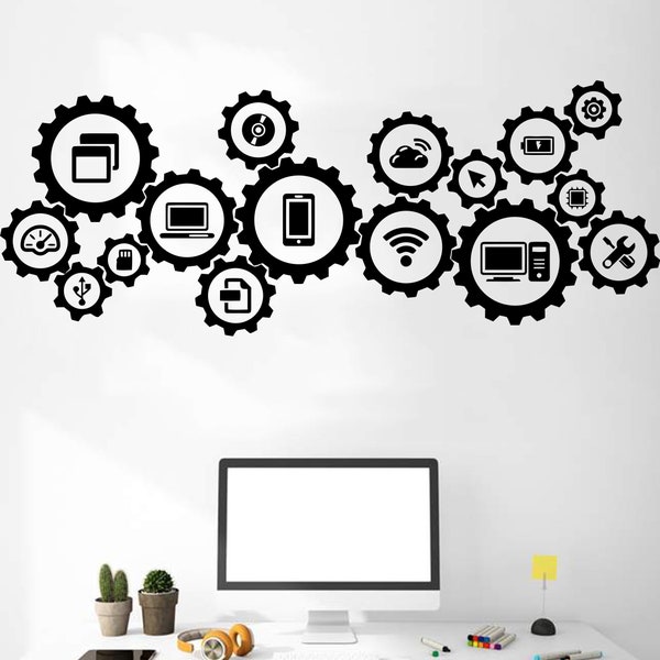 Social Media Wall Decal Etsy