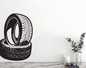 Tires Wall Vinyl Sticker Art Garage Wall Decor Wheels Wall - Etsy