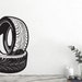 Tires Wall Vinyl Sticker Art Garage Wall Decor Wheels Wall Decal Tyres ...