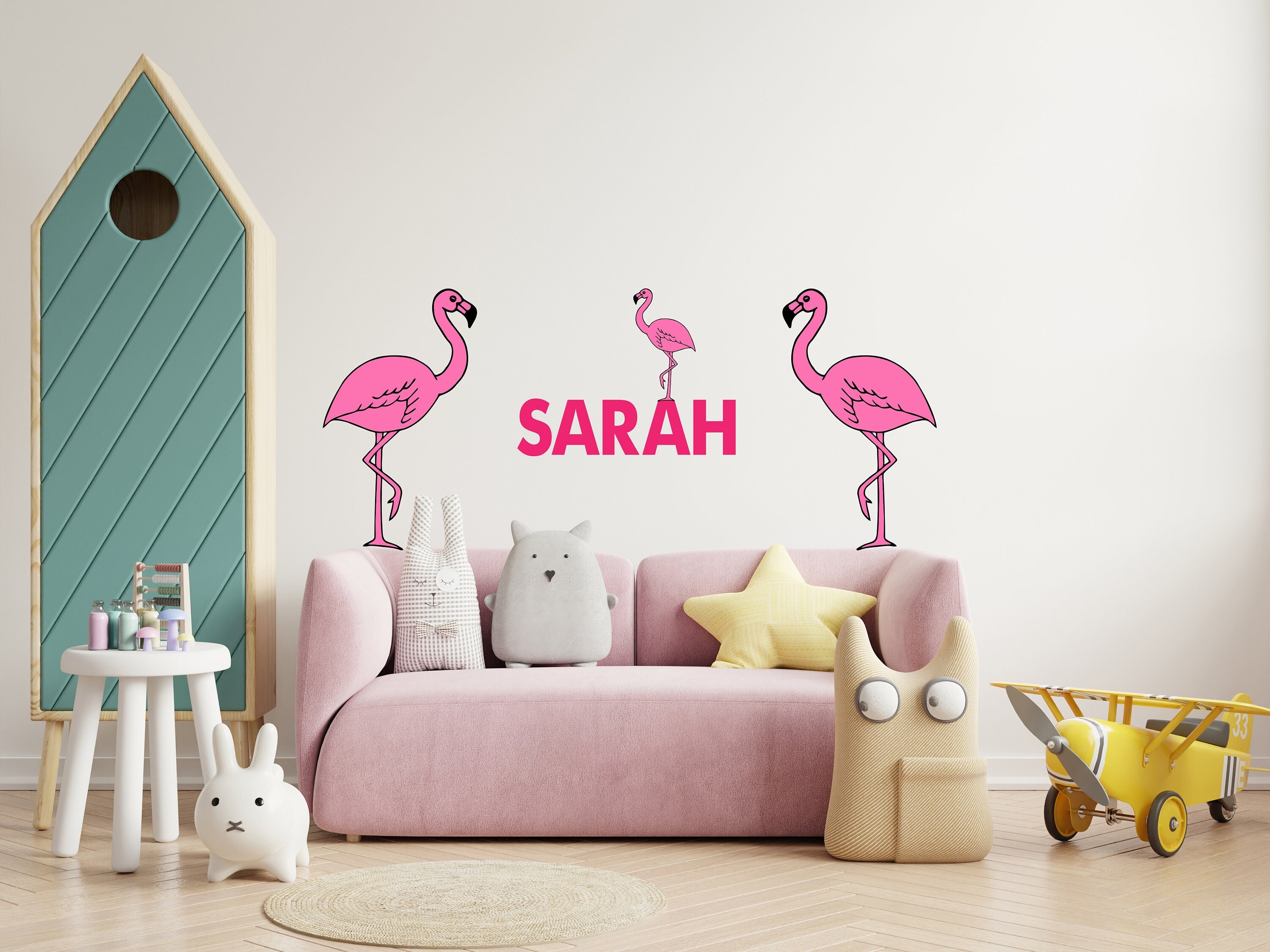 deelnemer leven Discriminatie Gepersonaliseerde naam flamingo muur sticker aangepaste naam - Etsy  Nederland