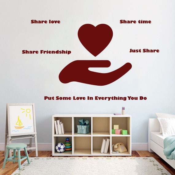 Family Wall Decal Family Stickers Family Gifts Wall Art Share Etsy