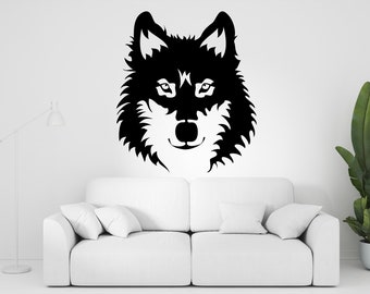 Howling Wolf on Nature Wall Art Decor Sticker Wolf Wall Decal - Etsy