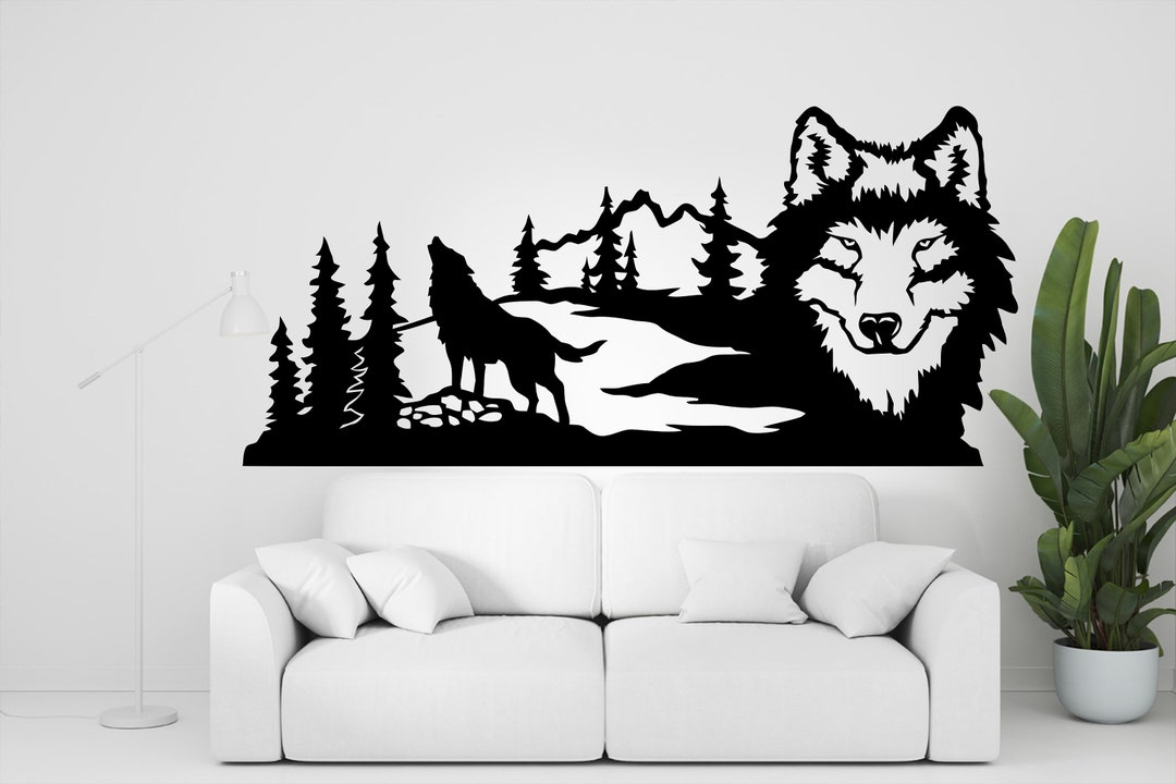 Wolf Wall Decals Wolf Wall Art Tattoo Sticker Animals Wall Vinyl