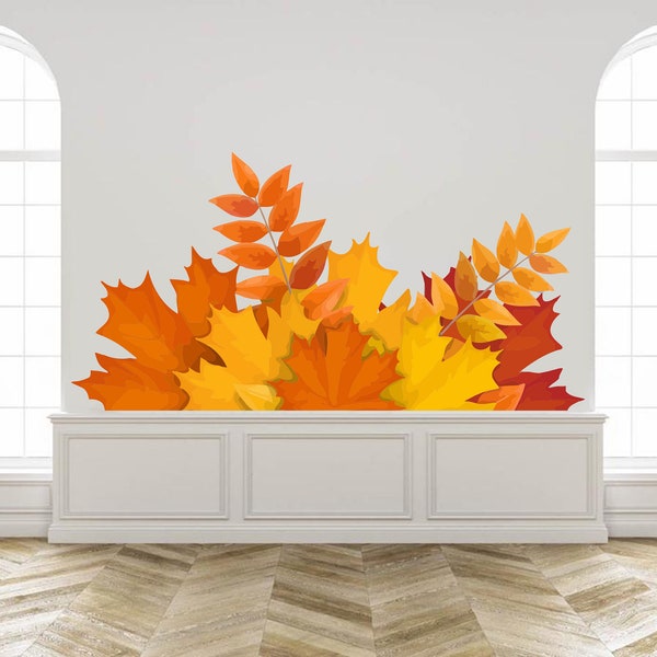 Leaf Wall Decal Etsy