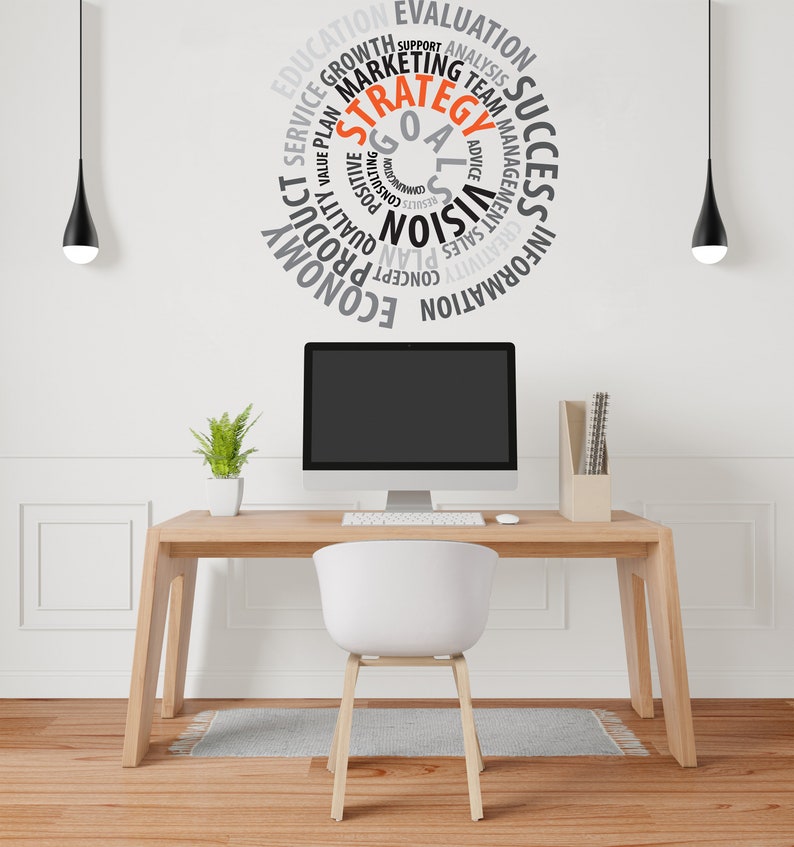 Work Office Wall Decal Business Wall Decal Decoration Office Etsy