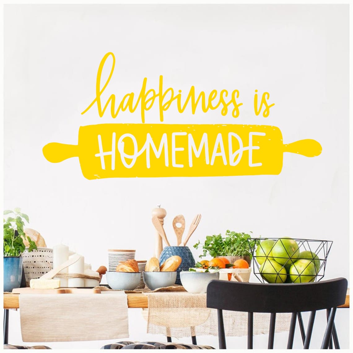Happiness is Homemade Kitchen Wall Decal Kitchen Quotes Etsy