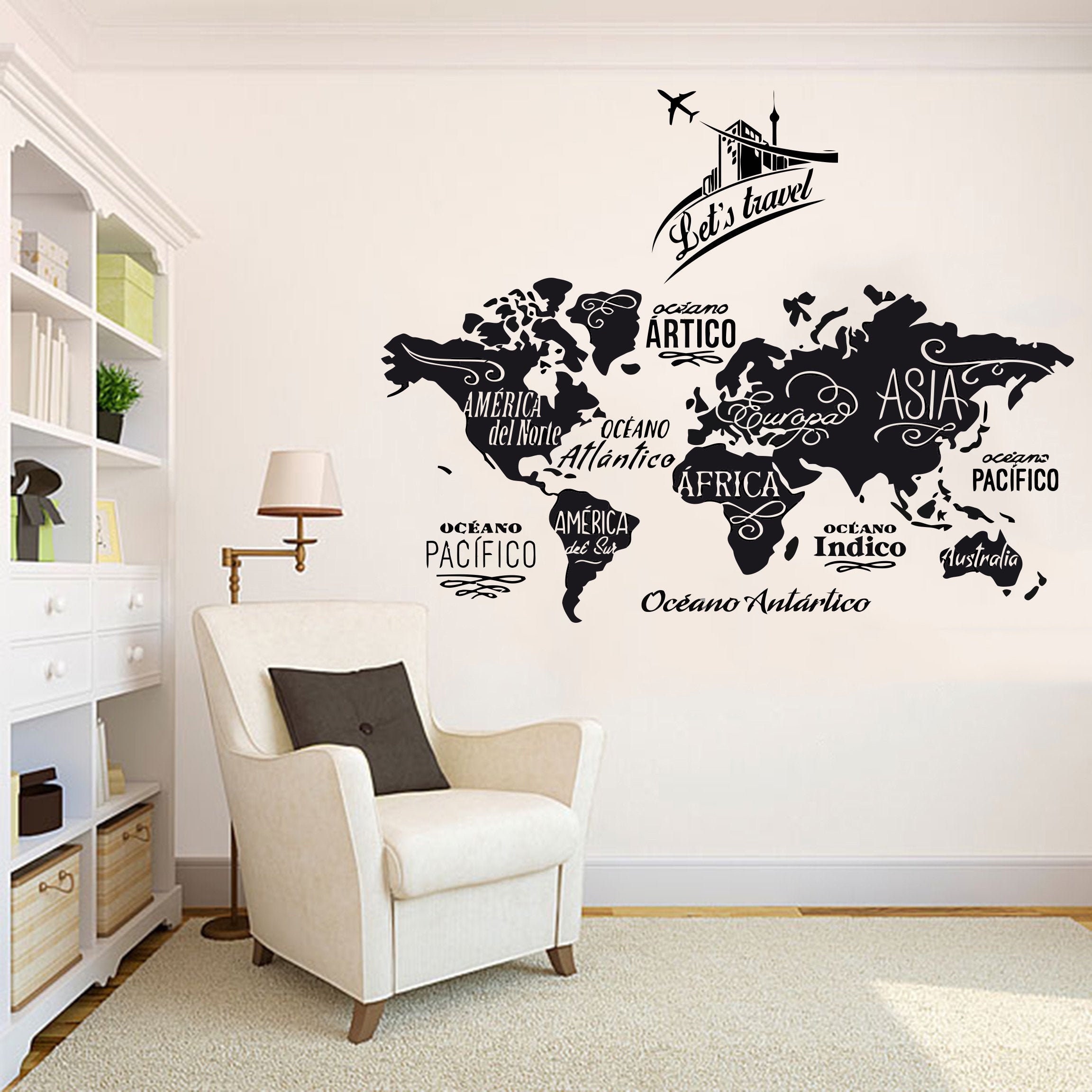 world map for travel agency