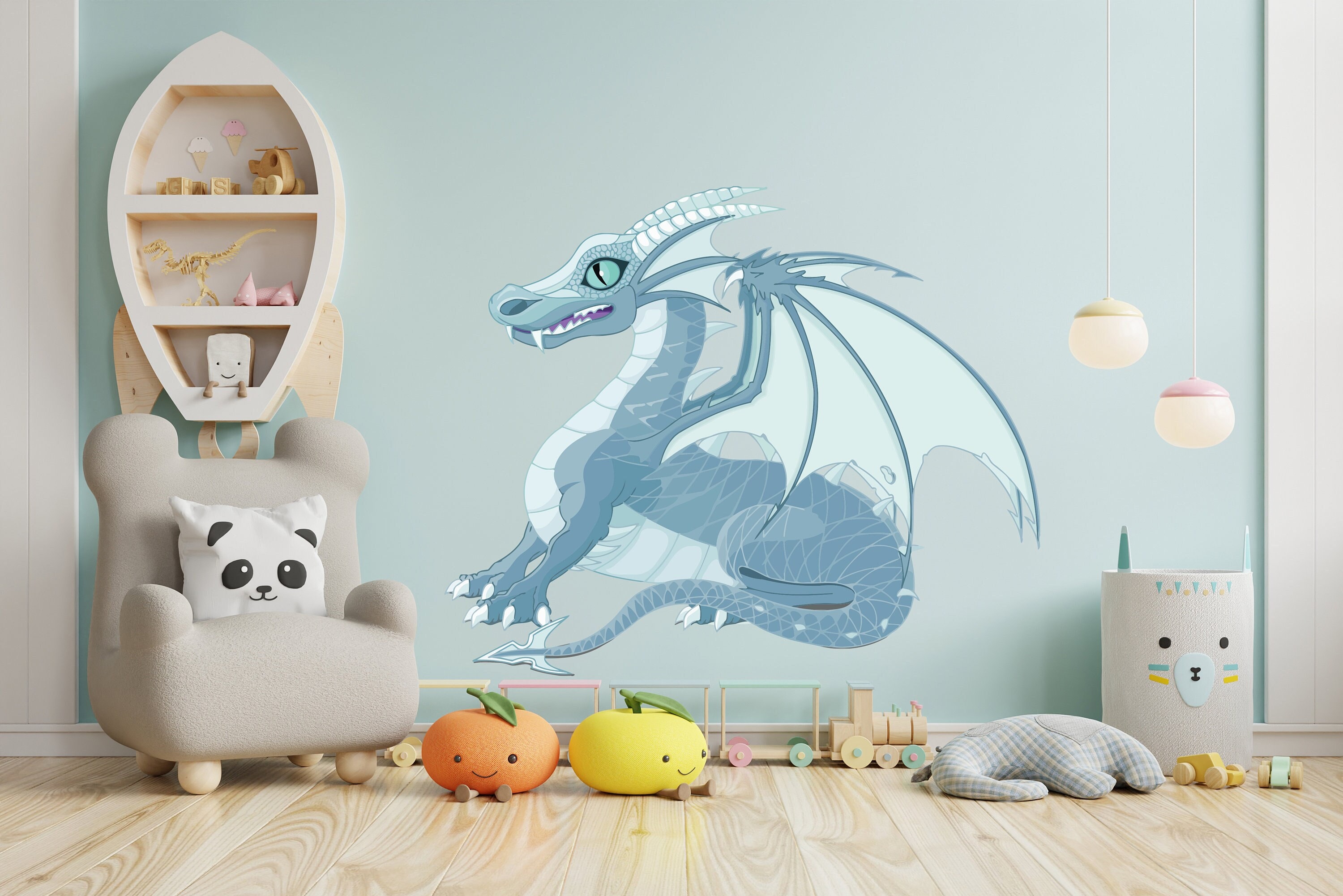 Dragon Wall Decals Dragon Wall Art Vinyl Wall Decal Nursery Etsy