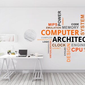 Computer Architecture Vinyl Wall Art Decals, Technology Wall Decal ...