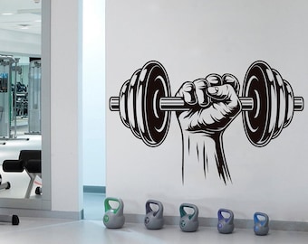 Weight Lifting Decal, Gym Wall Stickers, Fitness Workout Wall Decal, Gym Wall Decal, Fitness Gym Club Decor, Gym Motivation Crossfit 609ES