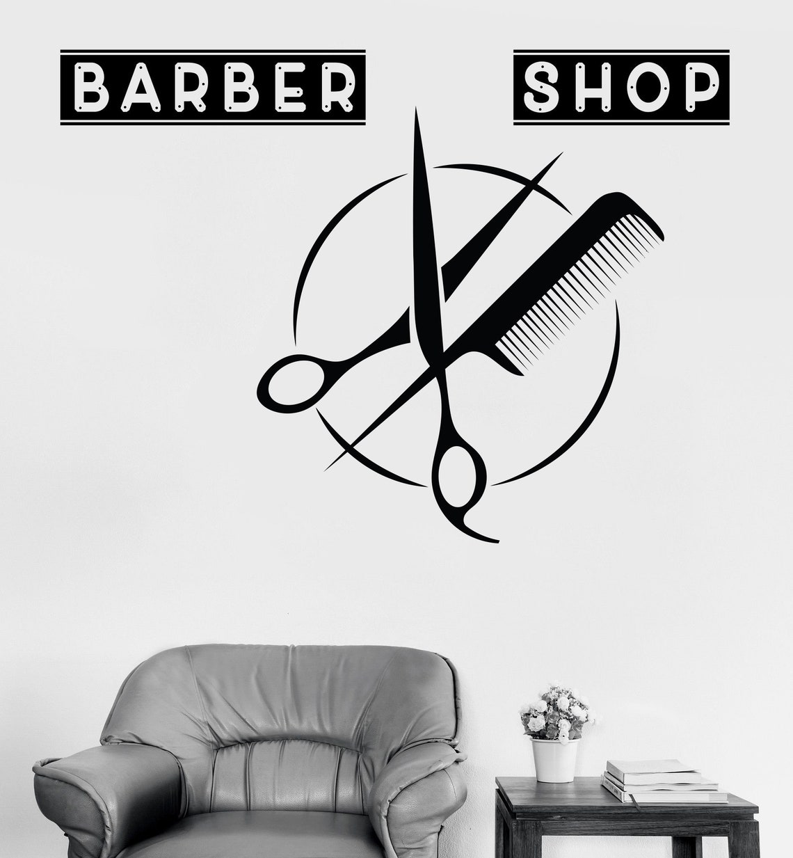 Barber Shop Decoration Perfect for Your Shop Scissors Rake | Etsy