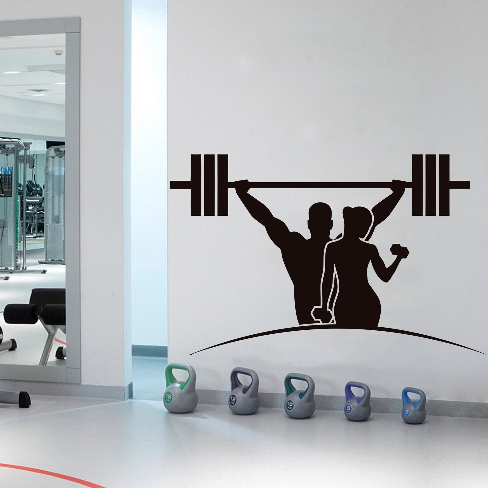 Gym Wall Stickers Fitness Workout Wall Decal Gym Wall Decal Etsy