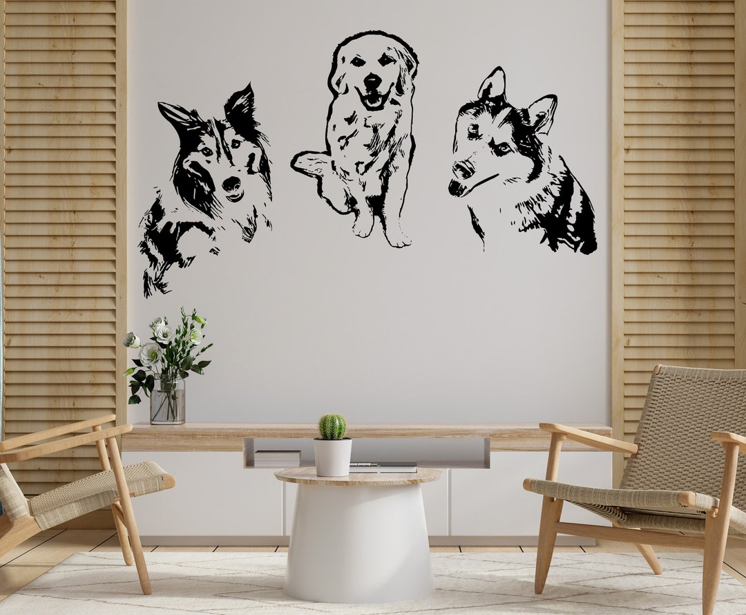 Custom Dog Wall Decals, Grooming Wall Decor, Veterinary Decals, Pet