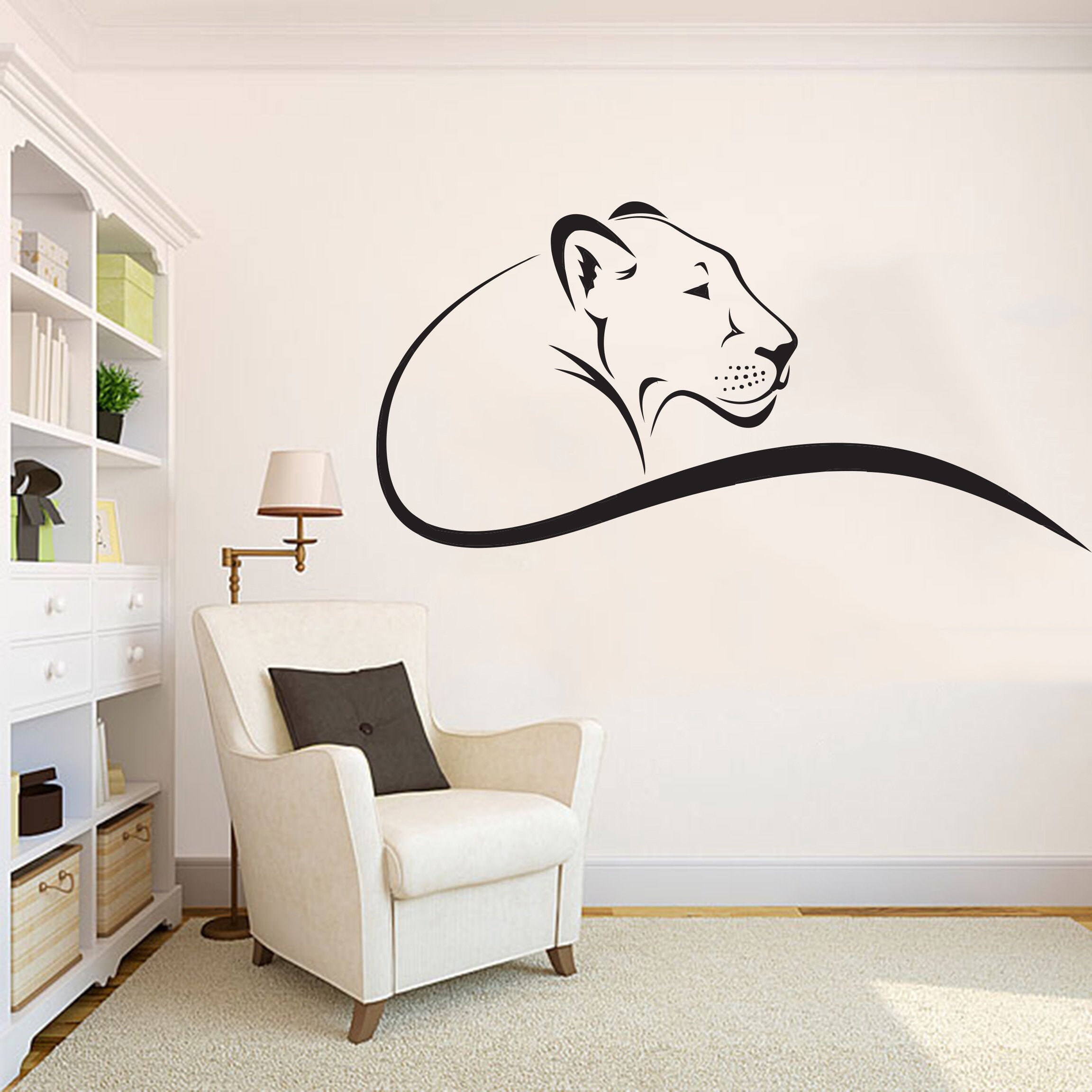 Buy Lioness Wall Decals Lion Wall Art Stickers Animals Wall Vinyl