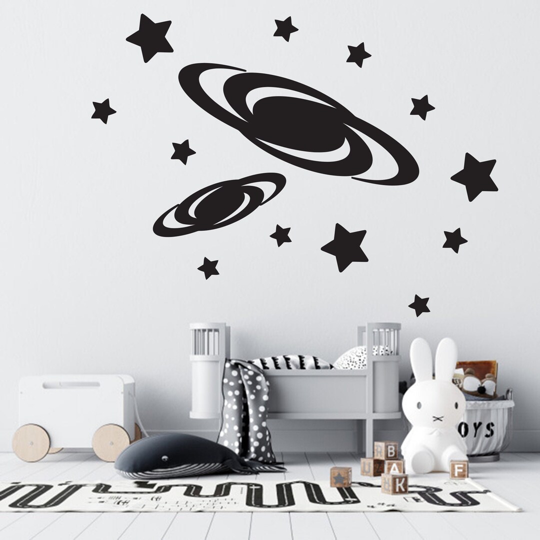 Galaxy Wall Decals Kids Room Decoration Mystical With Etsy